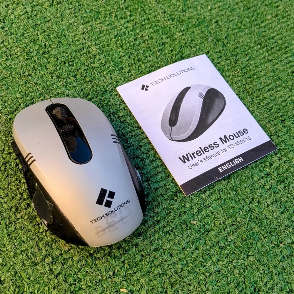 NO DONGLE Tech Solutions Optical Wireless Mouse TS-MW610 Battery Operated EUC